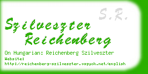 szilveszter reichenberg business card